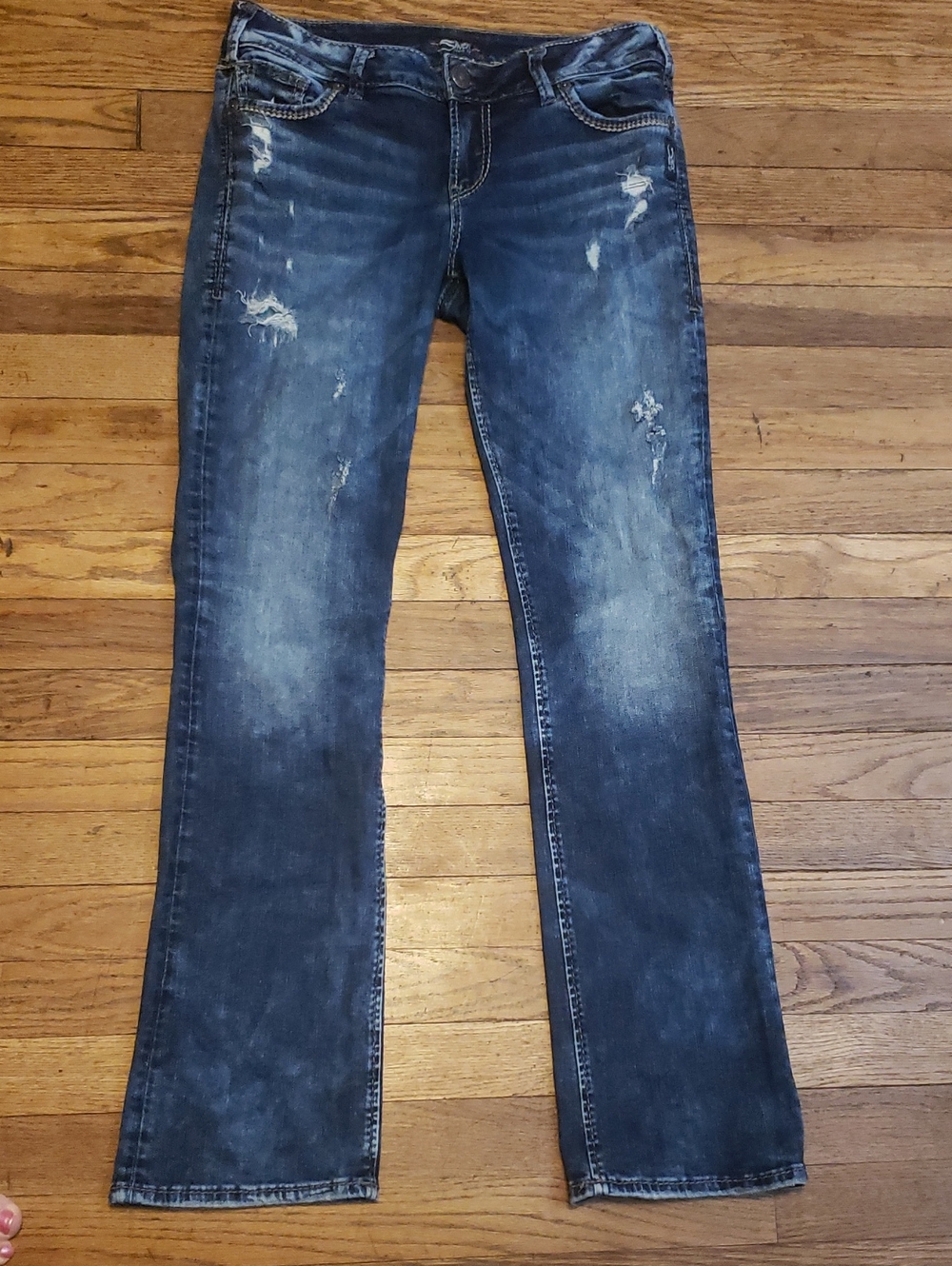 Womens Silver Suki Jean Sz 29x33 Long